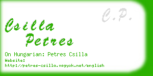 csilla petres business card